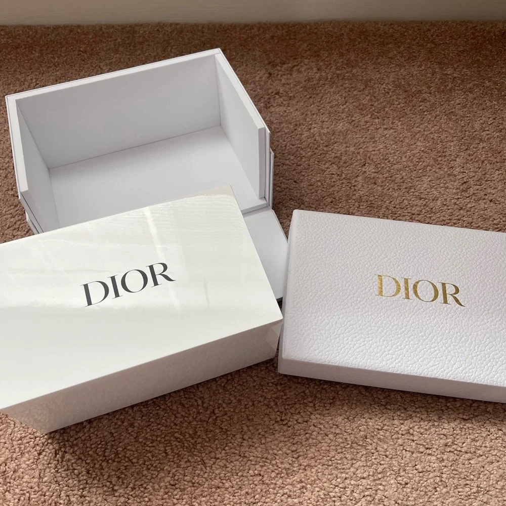 Dior White Acrylic Mirror and Accessory Case